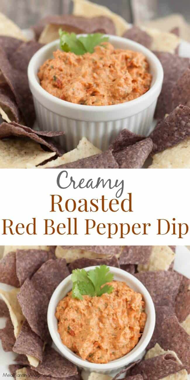 Creamy Roasted Red Bell Pepper Dip - Meal Planning Magic