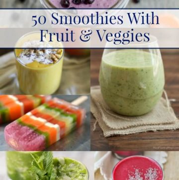 Enjoy a delicious taste of the rainbow when you drink your fruits and veggies. I've rounded up 50 Smoothies with Fruits and Vegetables Recipes to get you started! Get the links at MealPlanningMagic. com