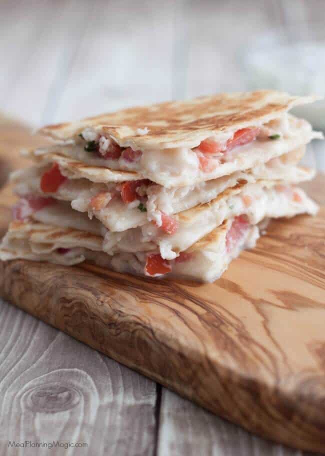 Simple Mediterranean Quesadillas with Make Ahead Option