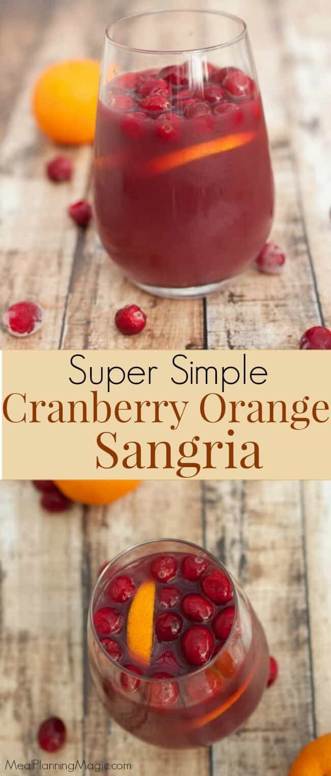 This Simple Cranberry Orange Sangria is just that—so simple! And delicious too. With only a few ingredients, it is easy to make ahead and serve any time of the year.