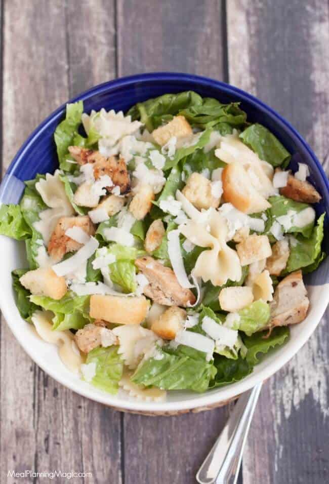 image of Caesar Chicken and pasta salad