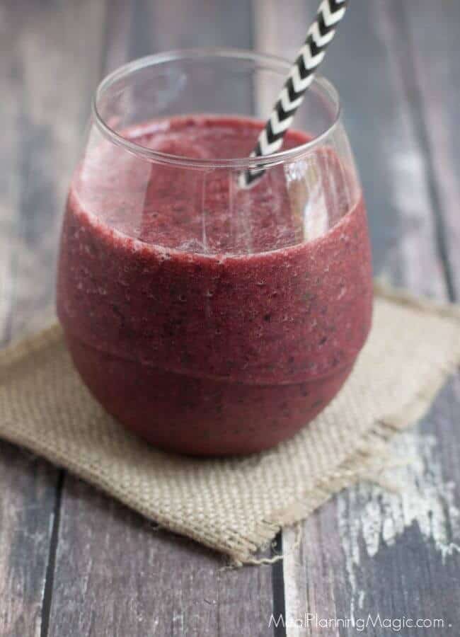 Triple Berry Banana Green Smoothie