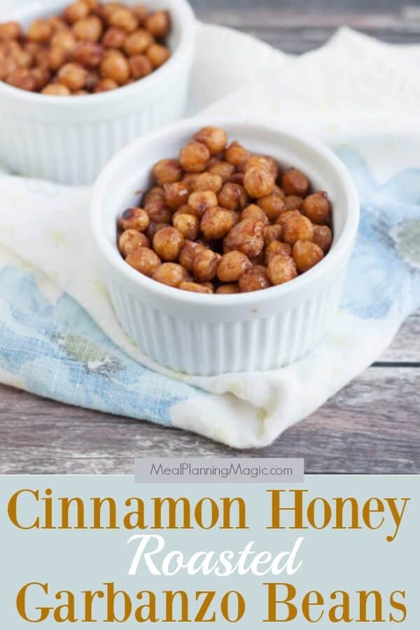 Simple Cinnamon Honey Roasted Garbanzo Beans are a delicious and nutritious snack idea perfect for anytime.