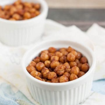 Simple Cinnamon Honey Roasted Garbanzo Beans are a delicious and nutritious snack idea perfect for anytime.