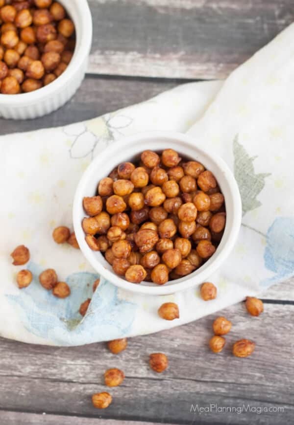 Simple Cinnamon Honey Roasted Garbanzo Beans are a delicious and nutritious snack idea perfect for anytime.