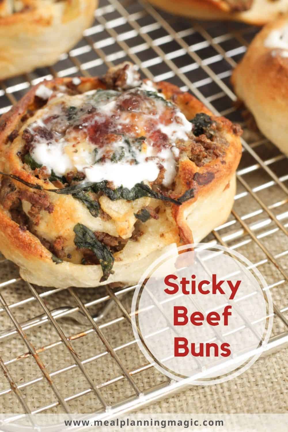 Beef Sticky Buns with Jalapeno Jelly and Cream Cheese Frosting Meal