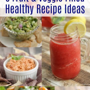 Collage image fo 6 Fruit and Veggies Filled Healthy Recipe Ideas.