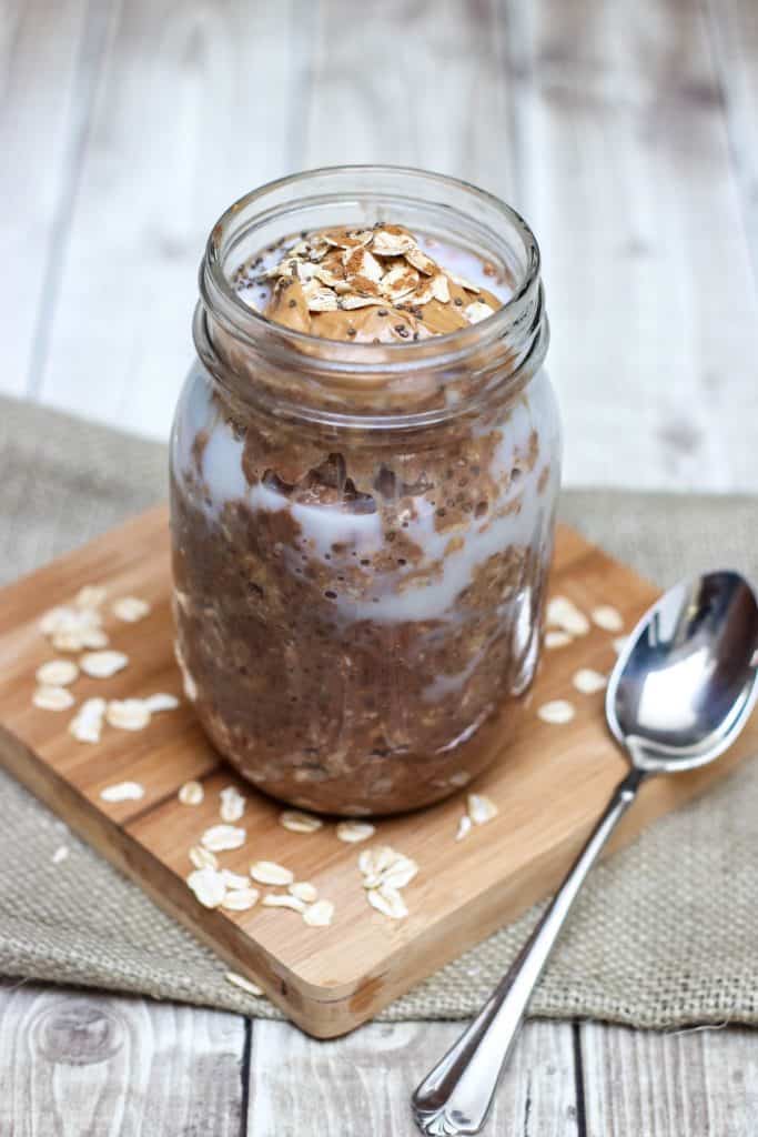 Cinnamon Chocolate Peanut Butter Overnight Oats Meal Planning Magic