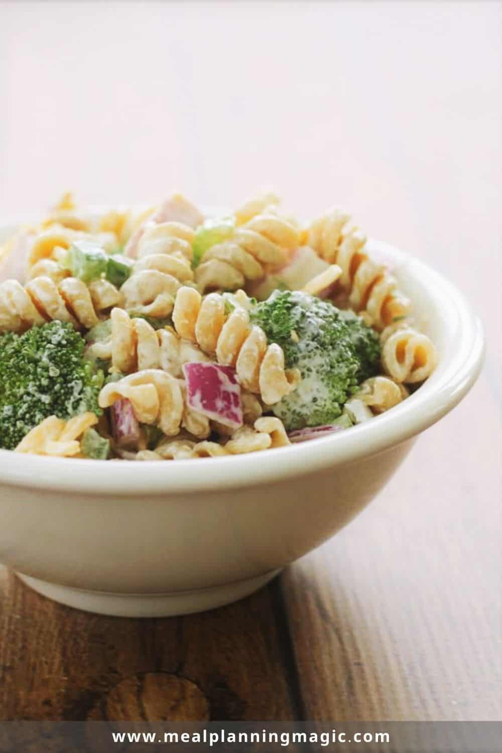 Broccoli Ham and Cheese Pasta Salad Meal Planning Magic