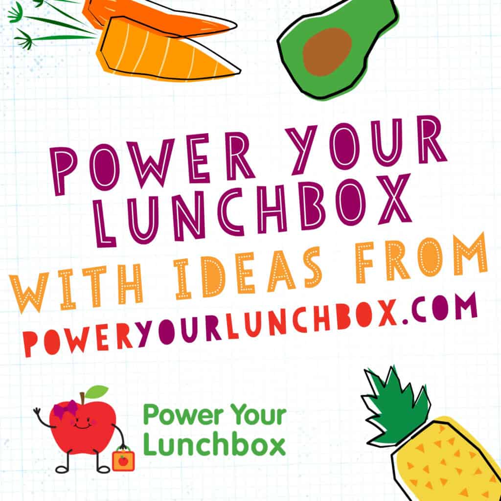 promotional image with text for Power Your Lunchbox campaign.