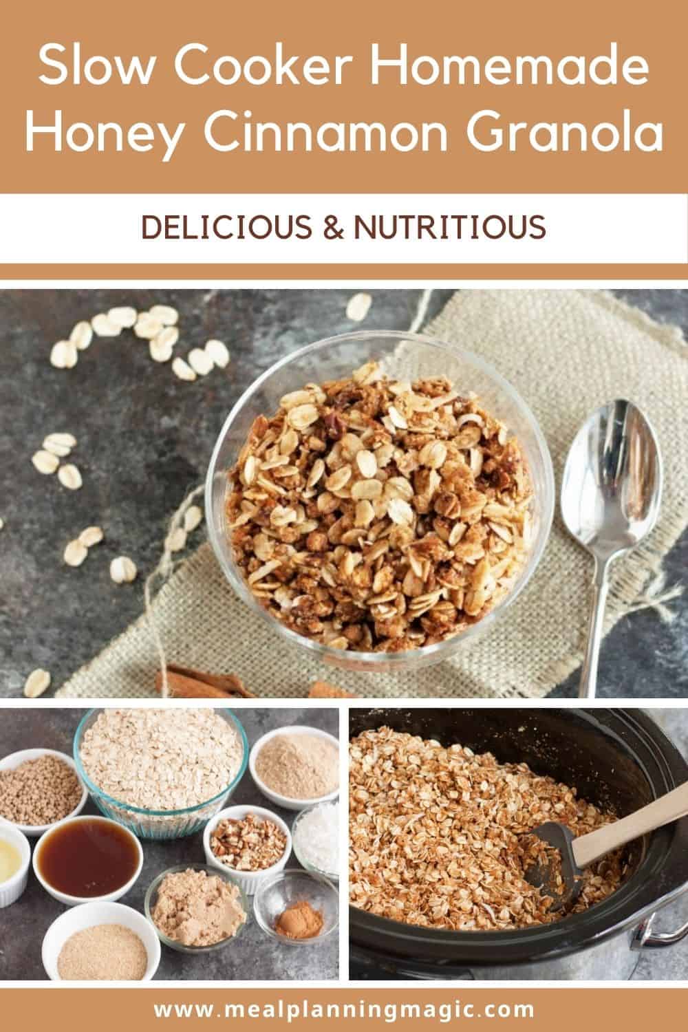 Slow Cooker Homemade Honey Cinnamon Granola Recipe Meal Planning Magic