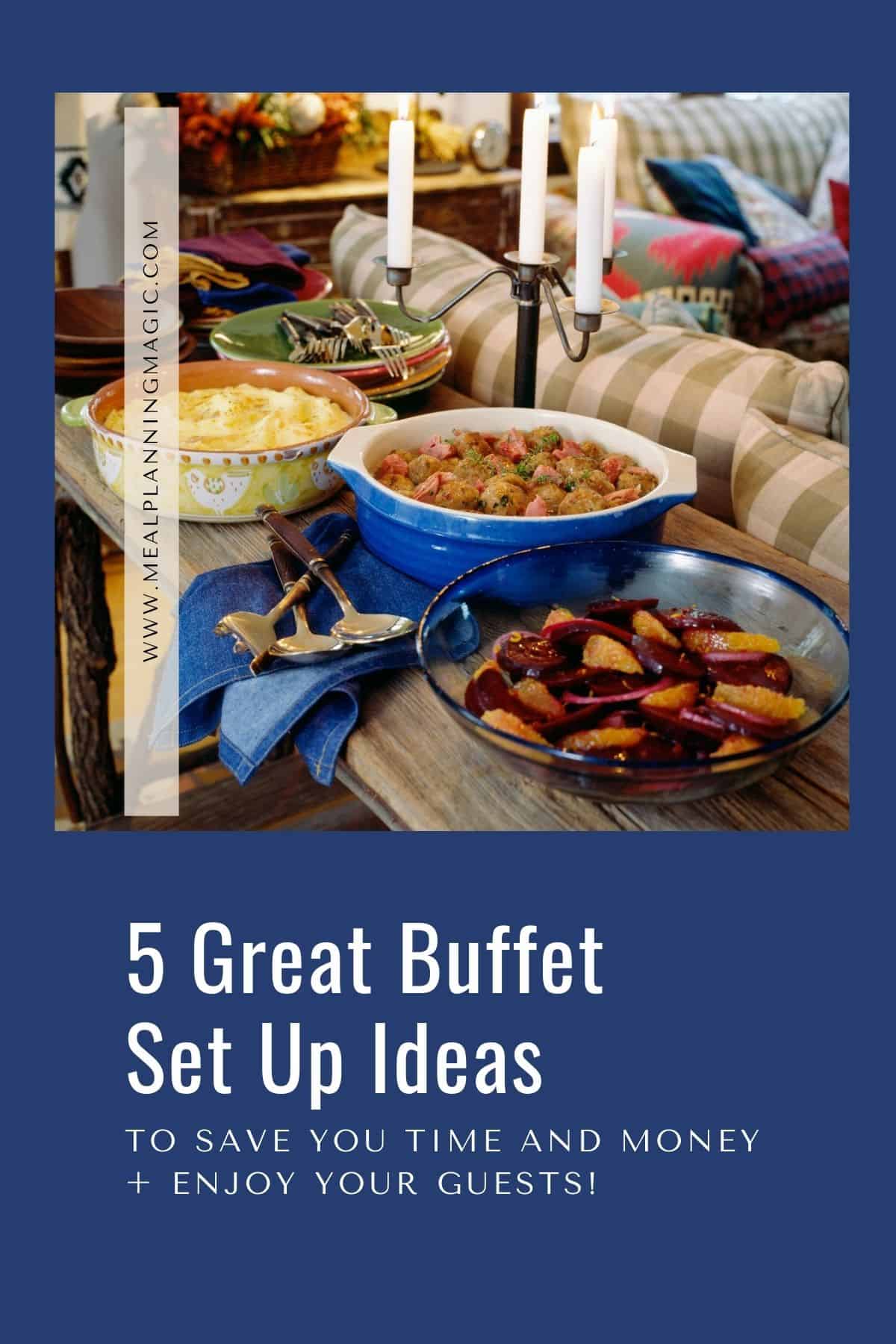 Serving buffet table discount